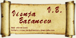 Višnja Batančev vizit kartica